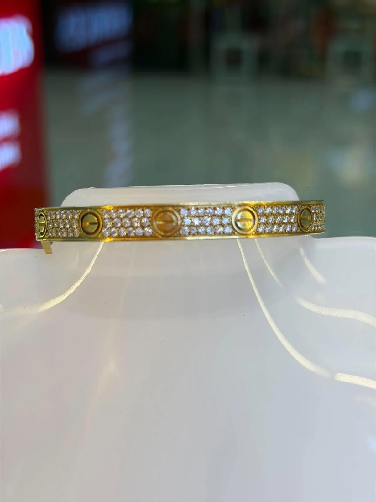 Cartier Love bracelet diamond-paved
