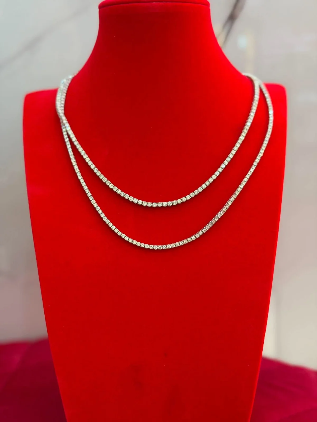 Tennis chain necklaces